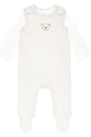 Steiff Unisex baby set sparkbyxor med fot + t-shirt långärmad pyjamas för småbarn, , 80 cm