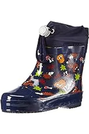 Playshoes Unisex barn gummistövlar halvskaft fodrade regnstövlar, , 18 EU
