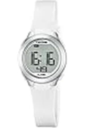 Calypso Unisex digital klocka med LCD-urtavla digital display och vit plastrem K5677/1