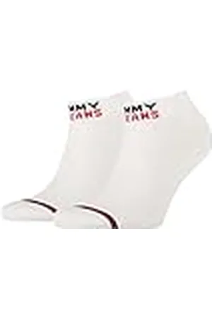 Tommy Hilfiger Unisex kvarts (förpackning med 2), Vitt, 35.5-37.5 EU