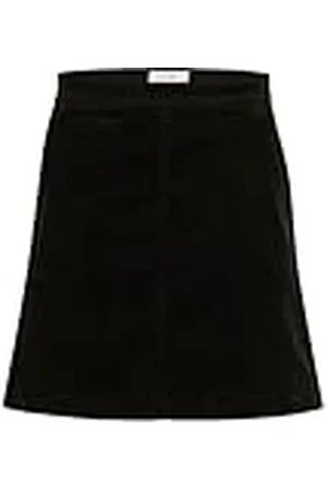 Part Two Kvinnors mini kjol högskurna fickor corduroy tyg elastisk midja, , 42