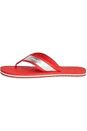 Calvin Klein Jeans strandsandal för män i MET Flip Flop, eldig röd/metallfolie, 8 UK, , 40.5 EU