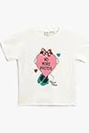 Koton Flicka Mimmi Pigg Lizenziertes Kurzarm T-shirt Baumwolle, , 9-10 Jahre, , 9-10 År