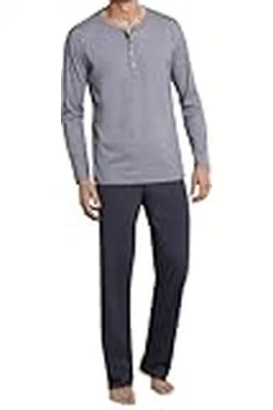 Schiesser Herren Schlafanzug lang mit Knopfleiste - Nightwear Set