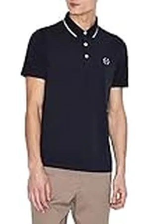 Armani Exchange A|X kortärmad tröja stickad pikétröja för män, , XXL