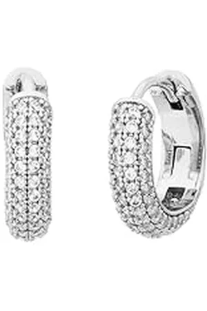 Kate Spade Pave Mini Huggies, Clear/Silver