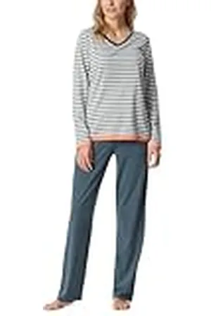 Schiesser Dampyjamas-set, långa mjuka bomull-nattkläder, pyjamas-set, , 36 SE