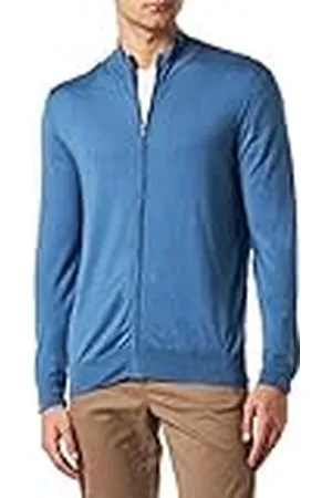 Hackett GMD merinoull med dragkedja för män tröja, , 3XL