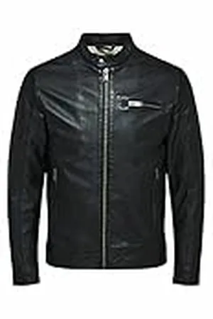 SELECTED Herr Slhiconic Classic Leather JKT W Noos läderjacka, , L