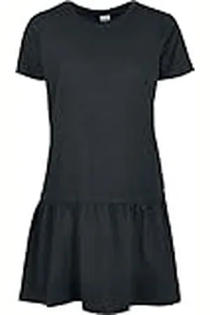 Urban classics Damklänning, valance, t-shirtklänning för kvinnor med volang på kjoldelen finns i många färger, storlekar XS – 5XL, , 5XL