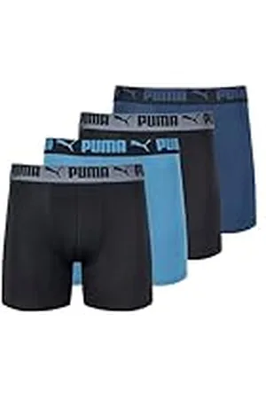 PUMA Standard Active Stretch Boxershorts för män, 4-pack, blå kombo