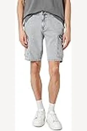 Koton Herr denim cargoficka med detaljer knäppt shorts, , 33