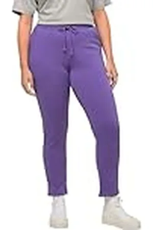 Ulla Popken Damsweatbyxor, gosig mjuk insida, elastisk linning byxor, , 50/52/L
