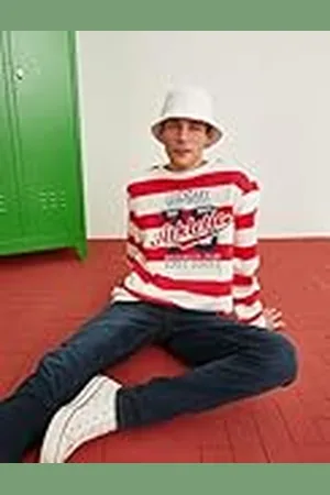 Koton Män College Tryckt randig sweatshirt, , S