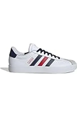 adidas För Män VL COURT 3.0 SHOES, Cloud white/navy blue/better scarlet, 39 1/3 EU