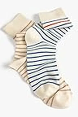 Koton Män randiga 2-pack socket strumpor set, , One Size