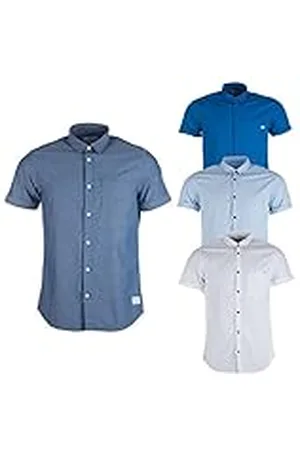 JACK & JONES Herr Slim Fit Classic kortärmad skjorta, , XXL
