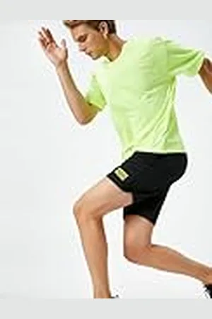 Koton Slogan tryckt dragsko ficka detalj sport shorts, , L