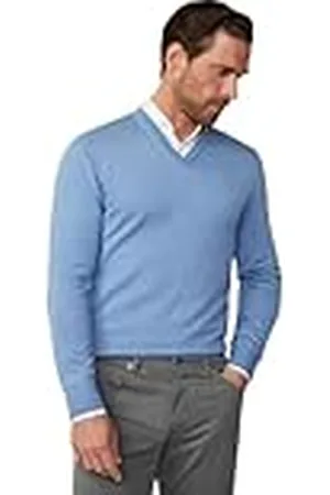 Hackett GMD Merino Silk V-tröja för män, , XS