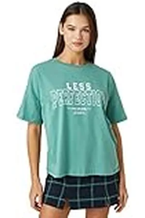Koton Kortärmad slogantryck rund hals T-shirt, , XL