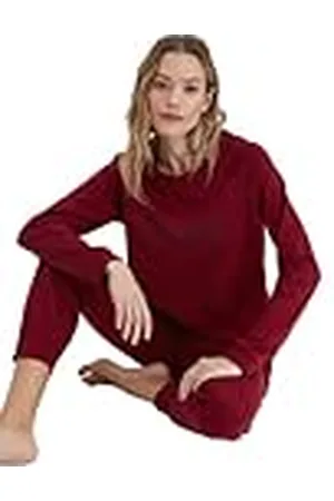Trendyol Vanligt stickade T-shirt-byxor pyjamasset för kvinnor, , S