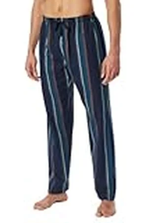 Schiesser Långa sovbyxor för män mjuk flanellblandning + relax pyjamasunderdel, , 56
