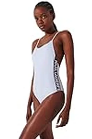 Karl Lagerfeld Elongated Logo Swimsuit, , XL, , XL
