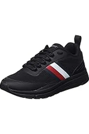 Tommy Hilfiger Herr modern löpare ränder stickad sneaker, , 45 EU