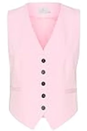 Kaffe Dam midjerock V-hals knapp fastspänd peaked hem fickor skräddarsydd passform dam, , 44