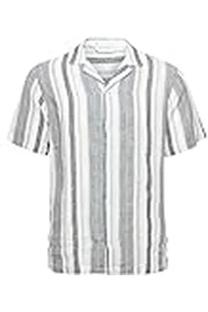 Casual Friday Herr CFAnton SS RC Linen Mix skjorta skjorta, 165815/fältspar, M, , M