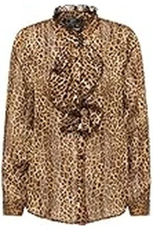 NAEMI Volangblus för kvinnor med leopardtryck 19523976-NA01, , S, , S