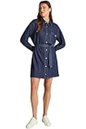 Calvin Klein Jeans dam bälte Tencel denim skjorta klänning J20J225008 andra klänningar, , XS, , XS