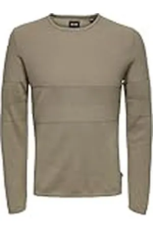 Only & Sons Stickad tröja för män, strukturstickad, , XL