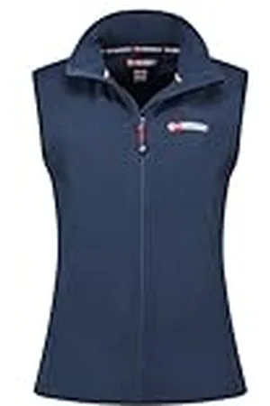 Geographical Norway Vug Dam varm fleece med dragkedja för damer höst vinter vår varma dam långärmad mjuk päls tröja komfort utomhus (marinblå 2XL), , XXL
