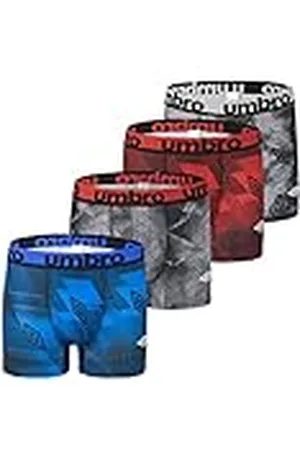 Umbro Boxershorts för män, rörelsefrihet, boxershorts för män, perfekt passform, mjuka (set om 4), Material: Polyester, S