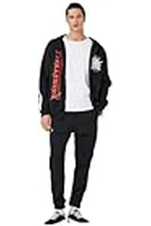 Koton Män College Hoodie blixtlås basket tryckt ficka detaljerad, , M