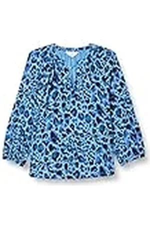 Part Two MileaPW TS Relaxed fit 3/4 ärm T-shirt, blå Leo Print, XS dam, , XS