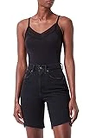 7 for all Mankind Andy Collide med vinklad fåll denim shorts, , 30 SE
