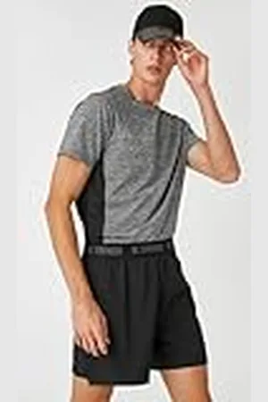 Koton Män Basic Sport Shorts Slogan Tryckt, , XL