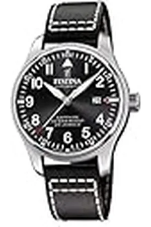 Festina Analog automatisk klocka för män med läderarmband F20151/4, , Rem