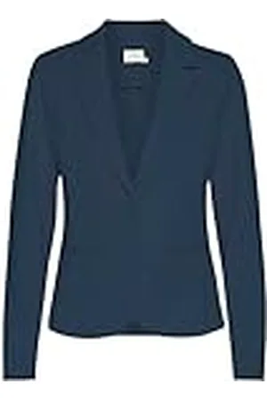 Kaffe Kvinnors kavaj tröja single-breasted notch lapel vanlig passform långa ärmar dam, , M
