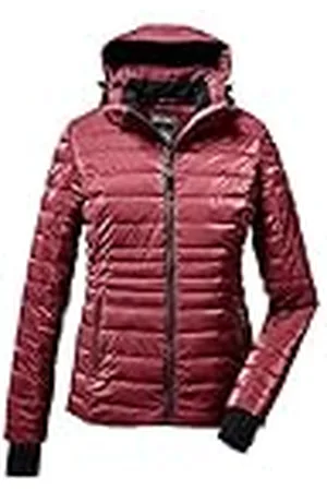 Killtec Ksw 283 Wmn quiltad jacka för kvinnor, skidjacka med avtagbar huva och snöfångare