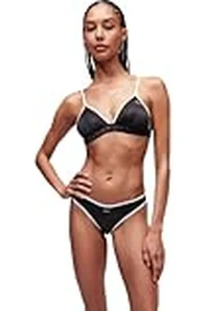 Karl Lagerfeld Dam Karl Signature Satin Brazilian Briefs, , L