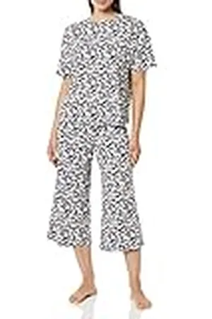 Amazon Stickad jersey pyjamasset för kvinnor (finns i plusstorlek), , 4X