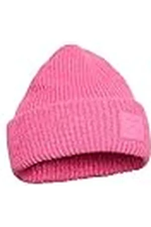 Kaffe Dam plus storlek stickad hatt vikbar bricka med logotyp lapphuva, , rosa EU, , Pink