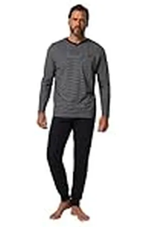 JP 1880 Män, stora storlekar, pyjamas, V-hals, OT 1/1, UT 1/1, randig, , 3XL