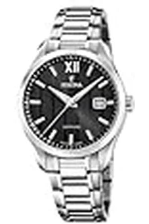 Festina Herrklocka F20026/4 schweiziskt tillverkat rostfritt stålfodral grått rostfritt stålarmband, , klassisk, , Klassisk