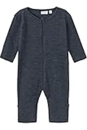 NAME IT Baby pojkar Nbmwossa ull/silke ribbstickad nattdräkt sovsparkdräkt, , 68