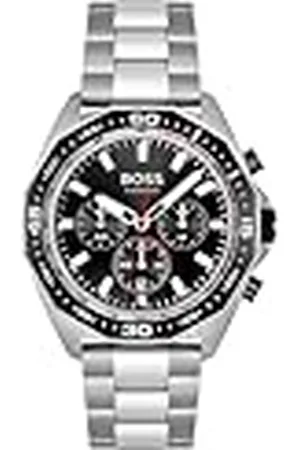 HUGO BOSS Kronograf kvartsur för män med silver rostfritt stål armband - 1513971, , armband