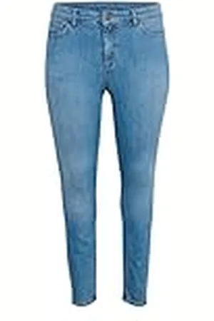 Kaffe Kcena Flora långa jeans dam, , 44/Stor